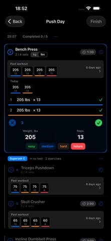 JustBB Strength Training Log Screenshot 1 of 7