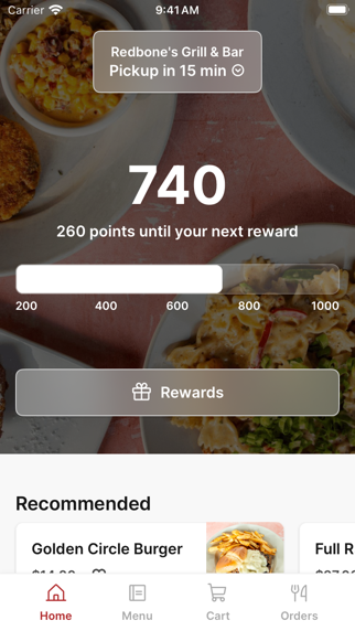 Redbone's Grill & Bar app screenshot
