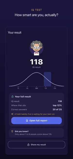 IQ Test & Brain Tests: QuotIQ screenshot 1