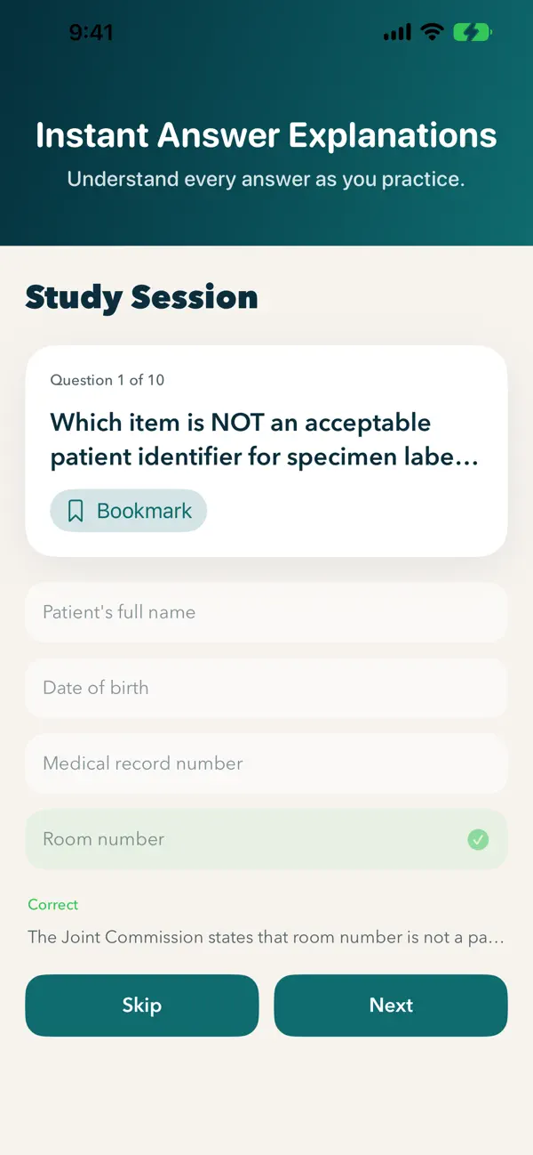 Screenshot #2 pour Phlebotomy Technician ExamPrep