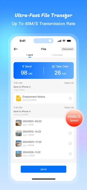 Share File：Smart Transfer Data iPhone screenshot 2