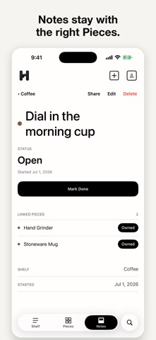 Hoblio: Hobby Shelf iPhone screenshot