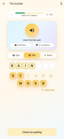SpellBee: Spelling Bee Tutor Screenshot 4 of 8