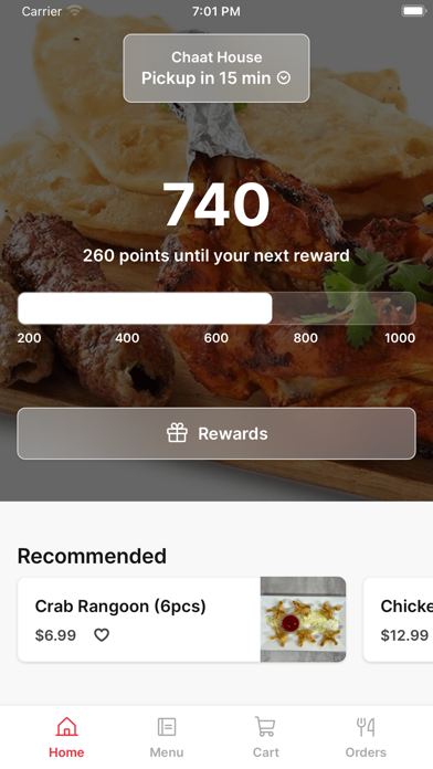 Chaat House To Go iPhone screenshot 1 - Food & Drink app