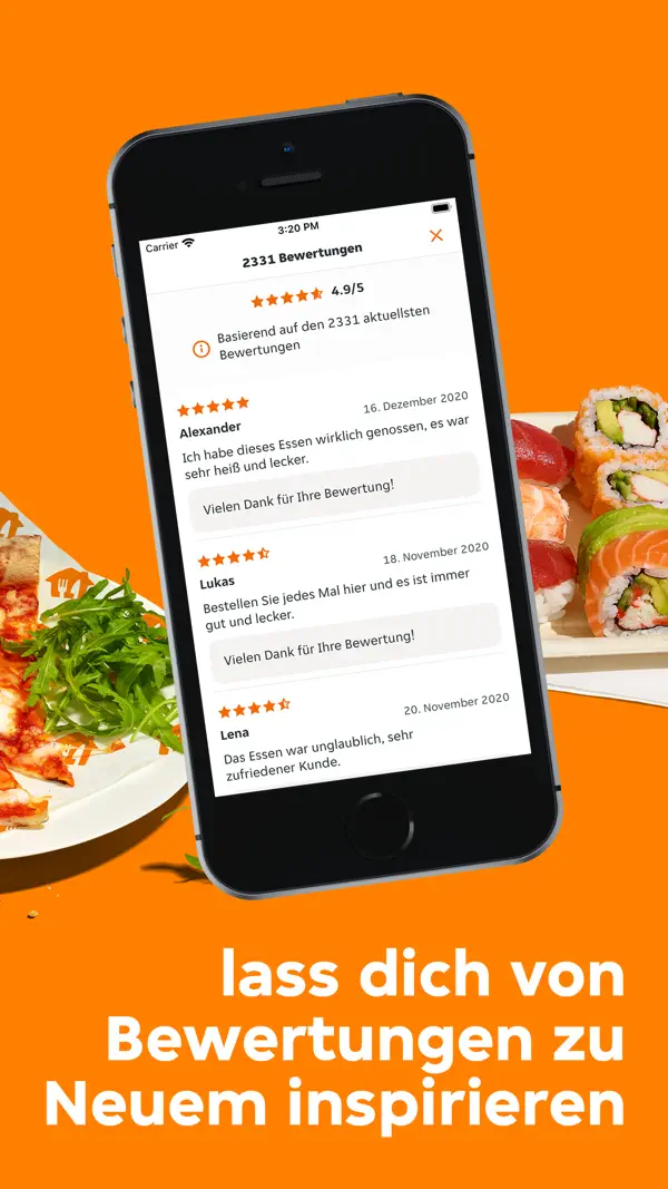 Lieferando.de iPhone App Screenshot 5 – Essen und Trinken