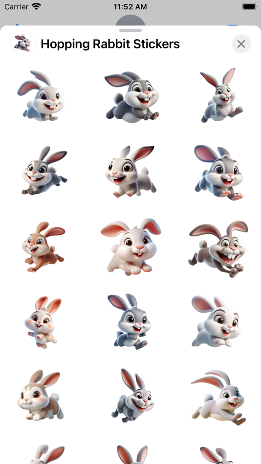 #2. Hopping Rabbit Stickers (iOS) By: Paul Scott
