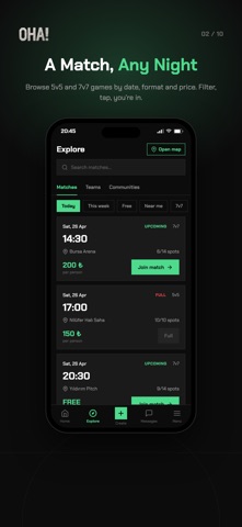 OHA!: Social football iPhone screenshot