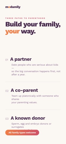 Modamily: Coparent Donor Match Screenshot 2 of 6