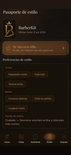 Captura de pantalla de BarberKit Club en iPhone 3