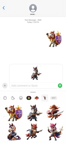 骑士马贴纸 screenshot