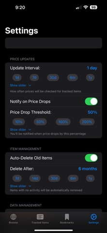 Lio Price Browser screenshot