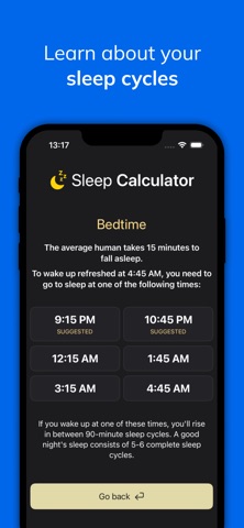 Sleep Calculator Plus Screenshot 2 of 3