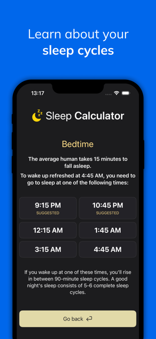 Sleep Calculator Plus Screenshot 2 of 3