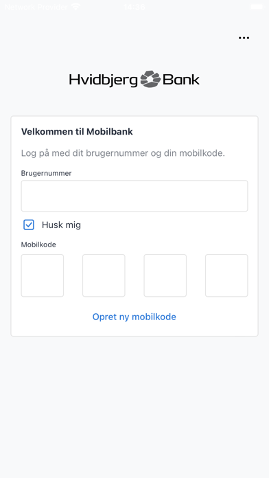 Hvidbjerg Bank Erhverv Screenshot