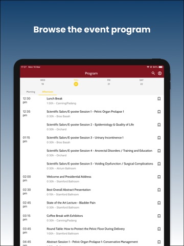 IUGA iPad screenshot