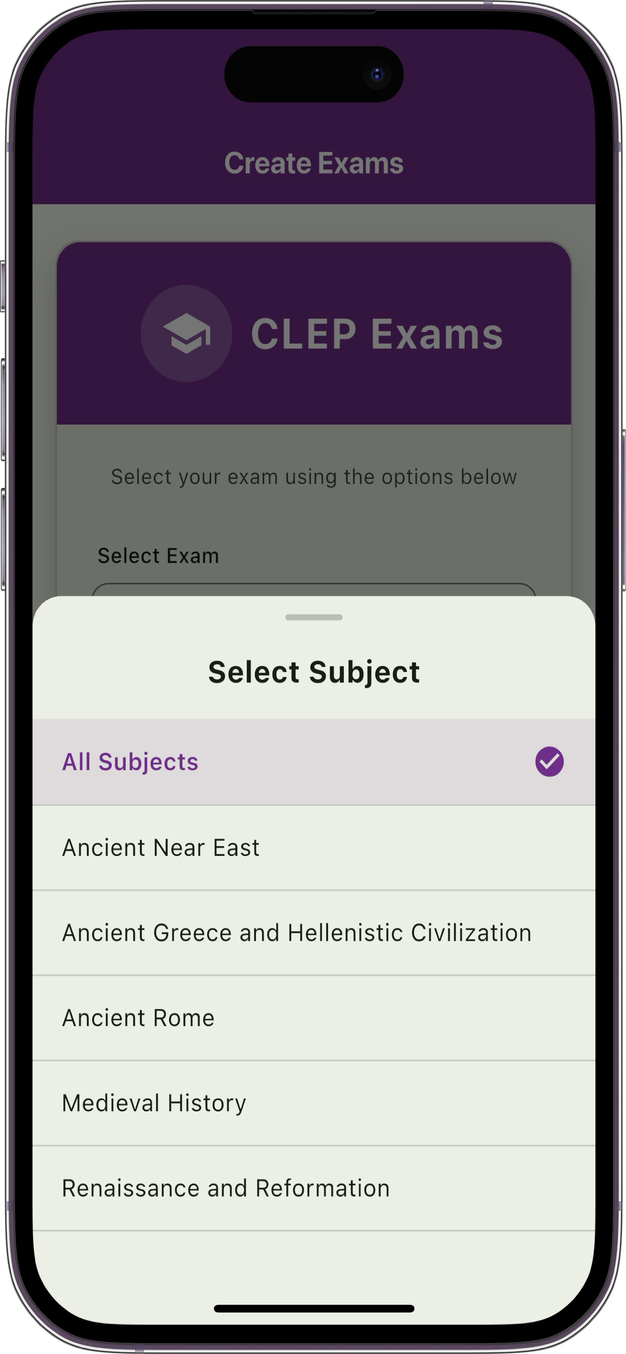 Official CLEP Exam Guide App