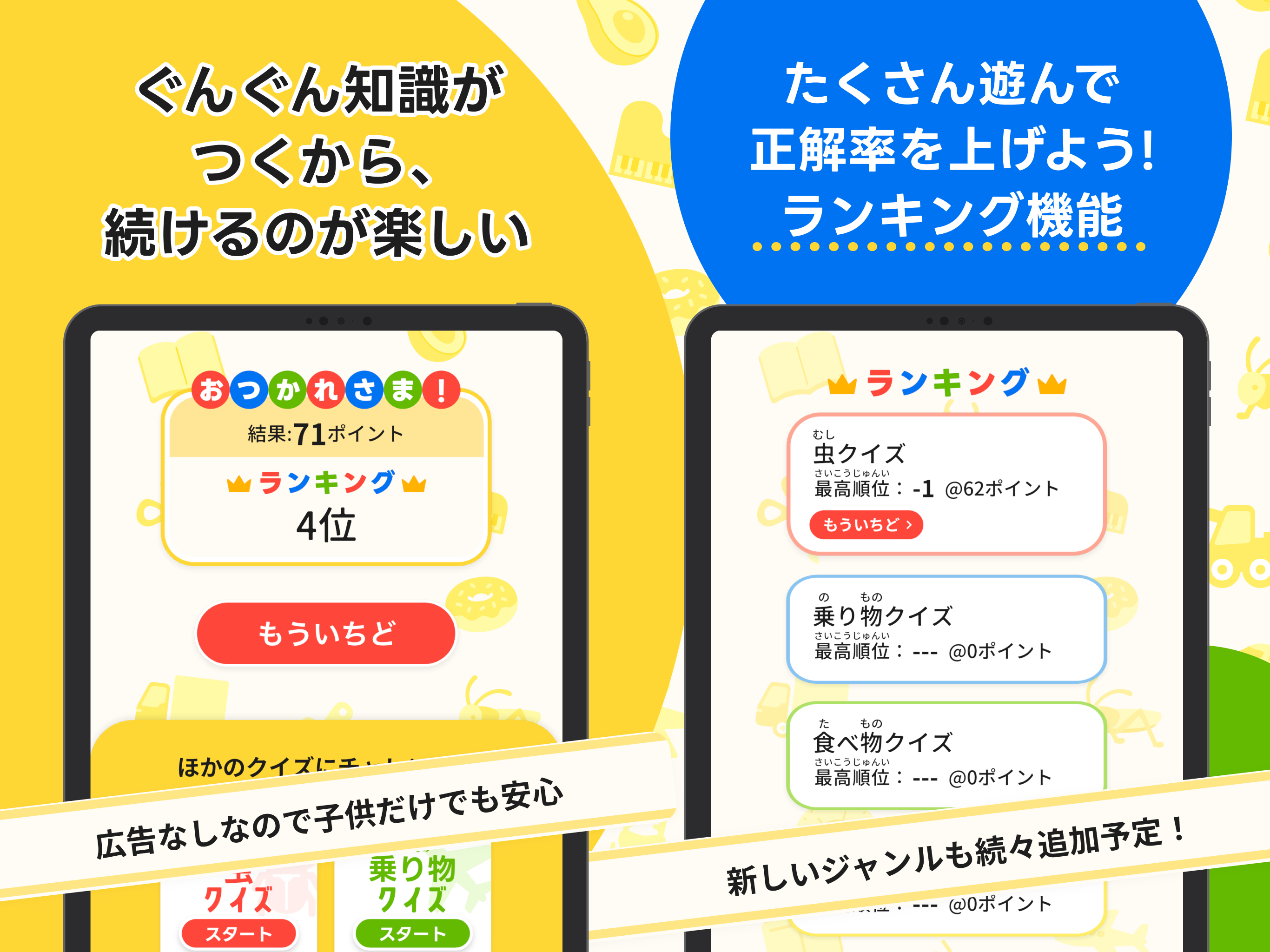 昆虫・乗り物・食べ物・お金、雑学・常識クイズ！小学生クイズ王