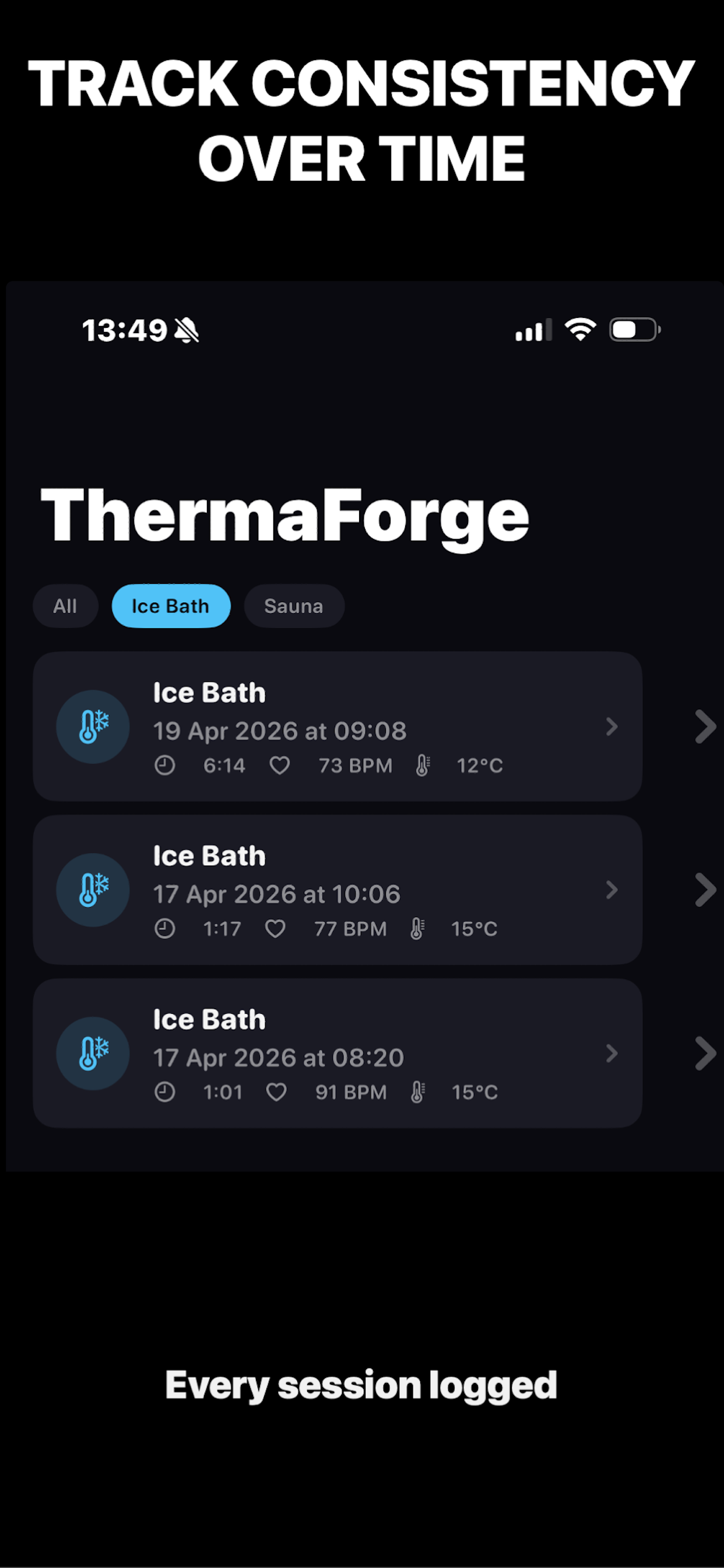 ThermaForge: Cold & Heat Log