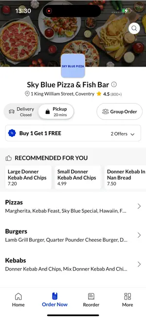 Sky Blue Pizza and Fish Bar screenshot 2