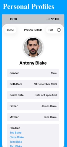 Family Lineage iPhone screenshot