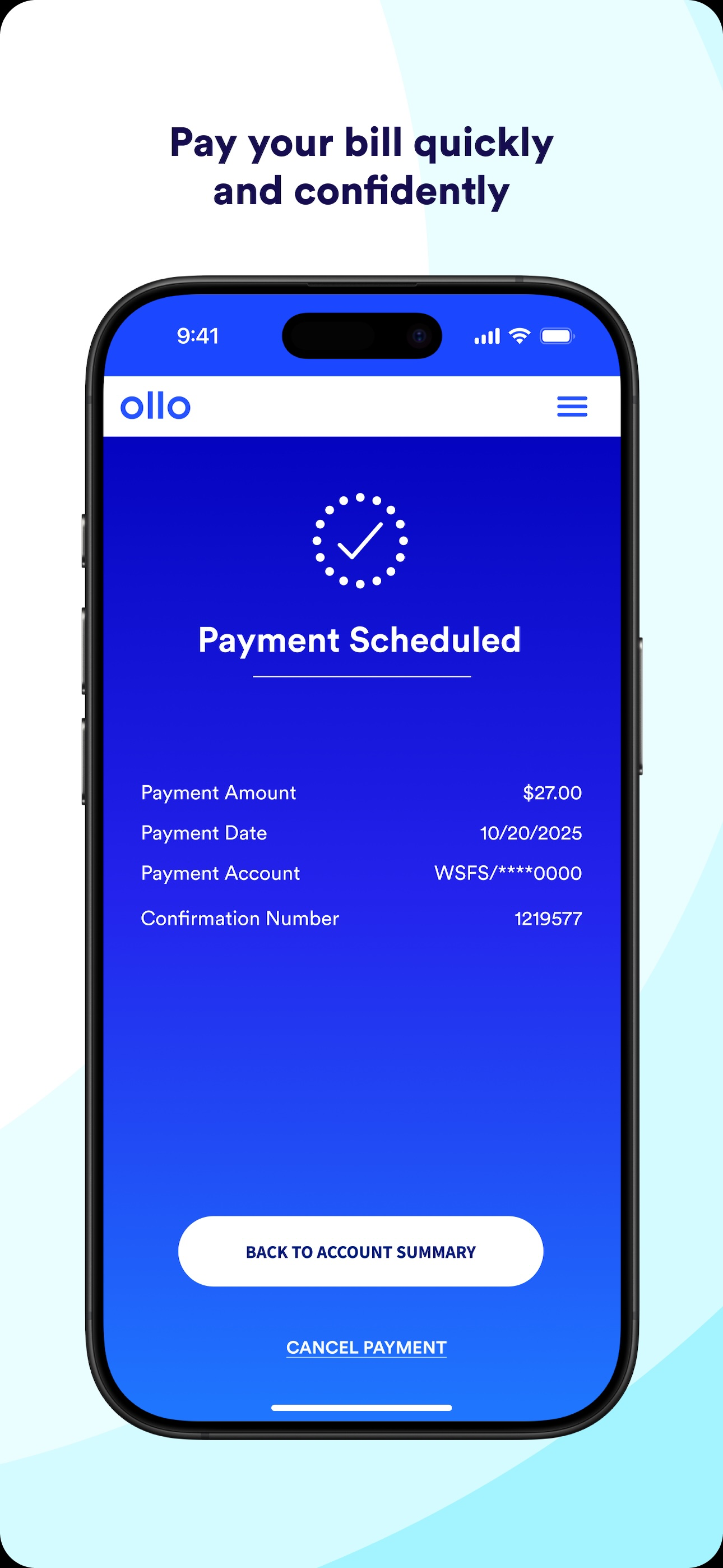 Ollo Credit Card Mobile App
