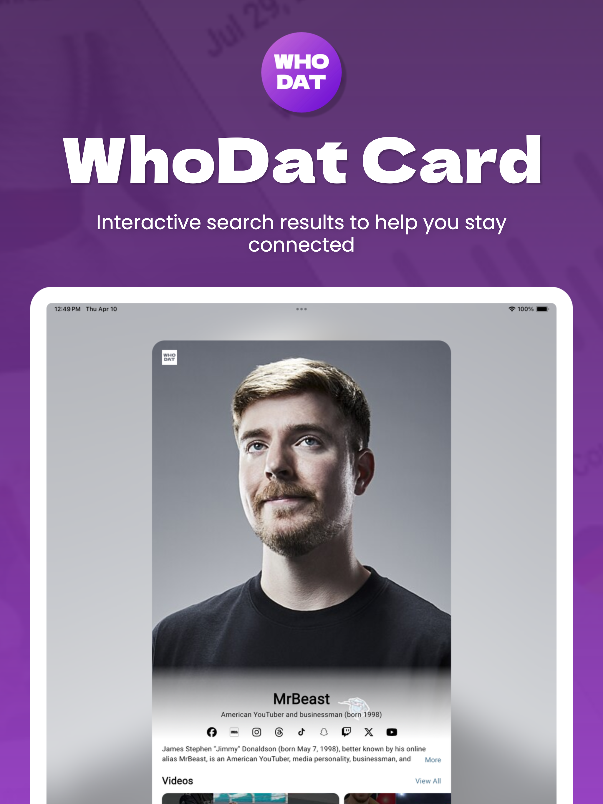 WhoDat: Recognize Celebrities