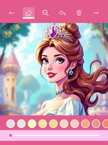 Princess coloring books games iPad screenshot
