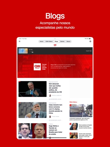 CNN Brasil iPad screenshot