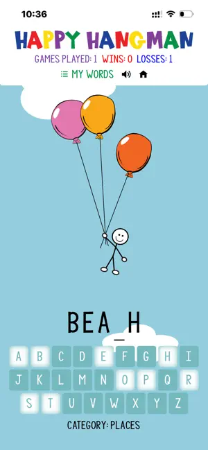 Happy Hangman Game screenshot 2