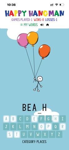 Happy Hangman Game Screenshot 2 of 10