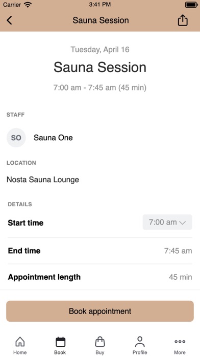 Nosta Sauna Lounge Screenshot