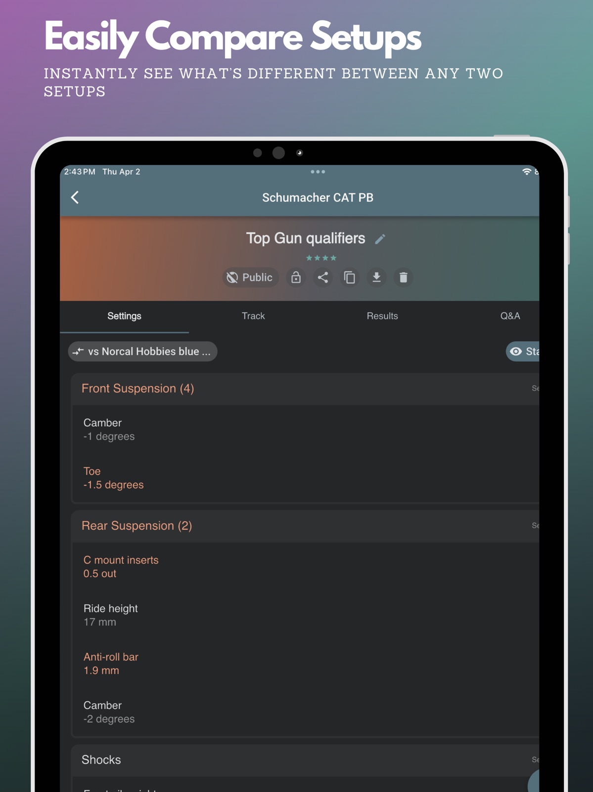 RC Setup App by So Dialed ipad screenshot 3