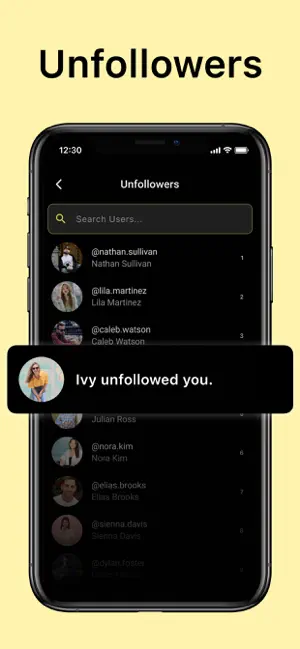 Follower Tracker · Unfollowers screenshot 3