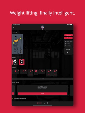 PR.O Workout Tracker Gym Log iPad screenshot
