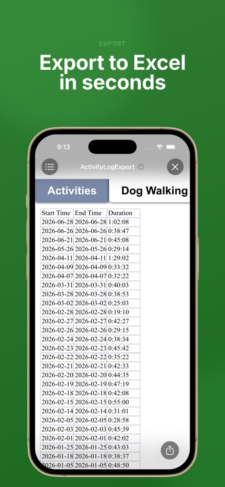 #4. Activity Log - Time Tracker (iOS) Af: Cohen Adair