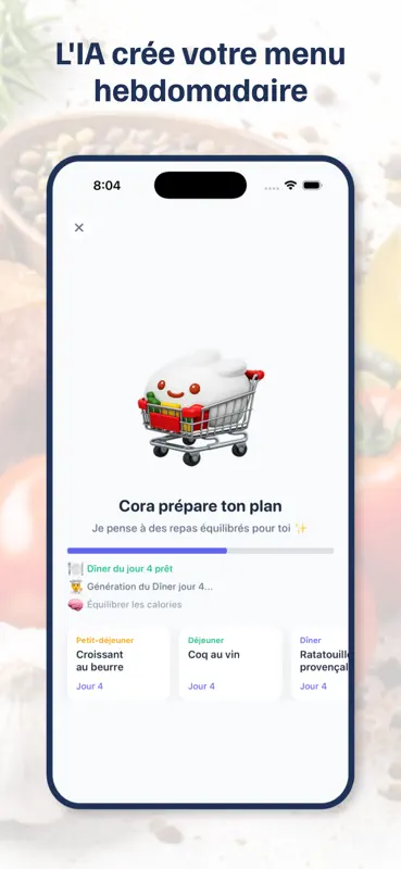 Cora - Menu Semaine IA screenshot 2 of 8