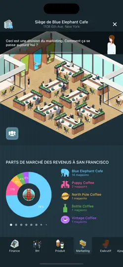 Capture d'écran de Coffee Inc 2+ sur iPhone 6