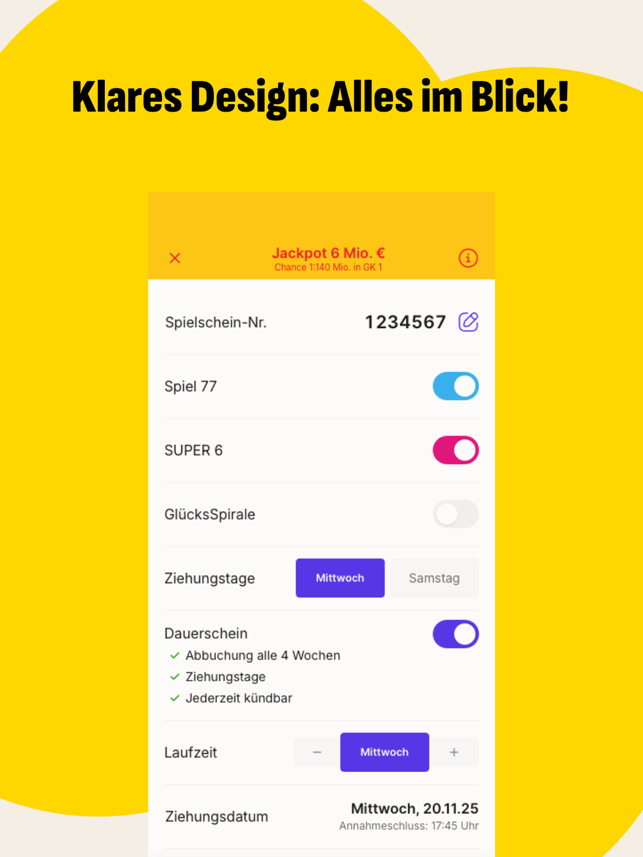 LOTTO & Eurojackpot spielen Screenshot
