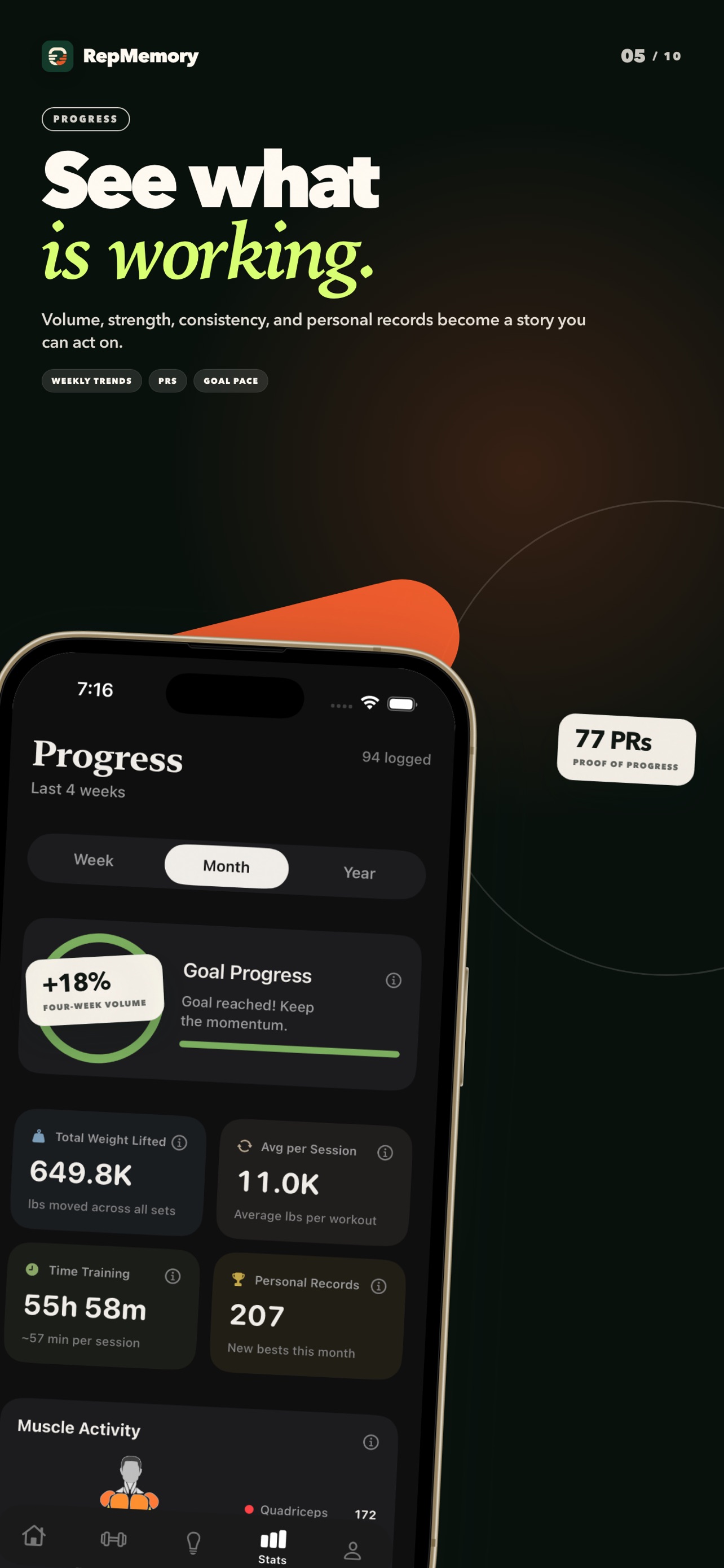 Screenshot 5 of RepMemory: AI Workout Coach