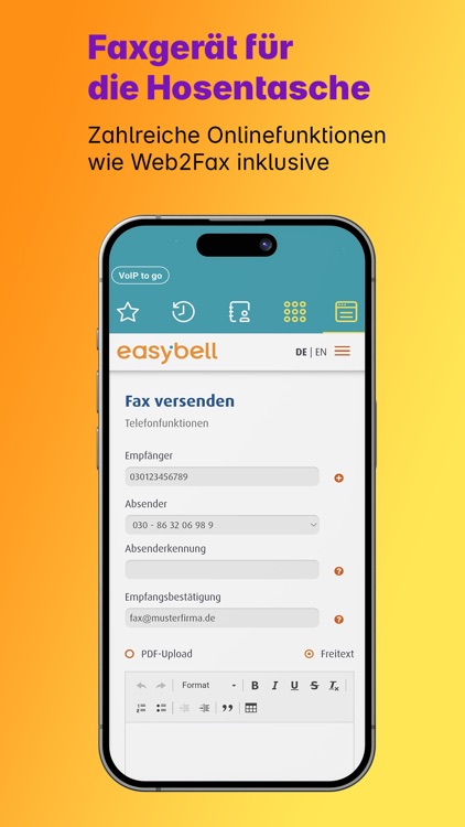 Easybell - VoIP to go screenshot-4