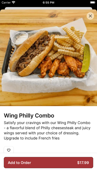 Cafe Wing Max iPhone screenshot 4 - Food & Drink app