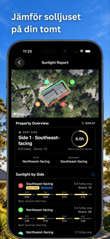 Sun Finder: Solljus & skugga iPhone screenshot 9