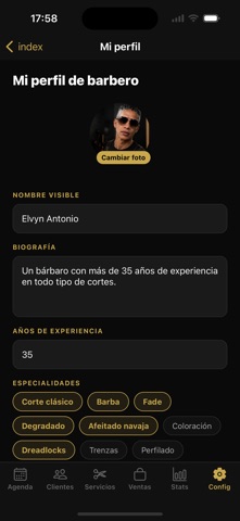 BarberOS: Agenda y Gestión iPhone screenshot