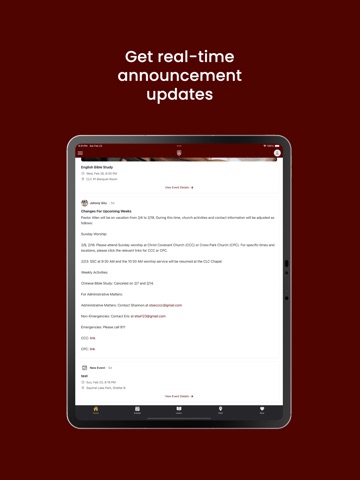 CCCC Portal iPad screenshot