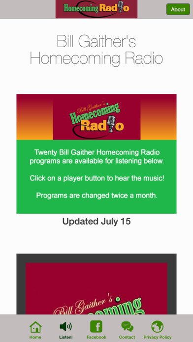 Gaither Homecoming Radio screenshot