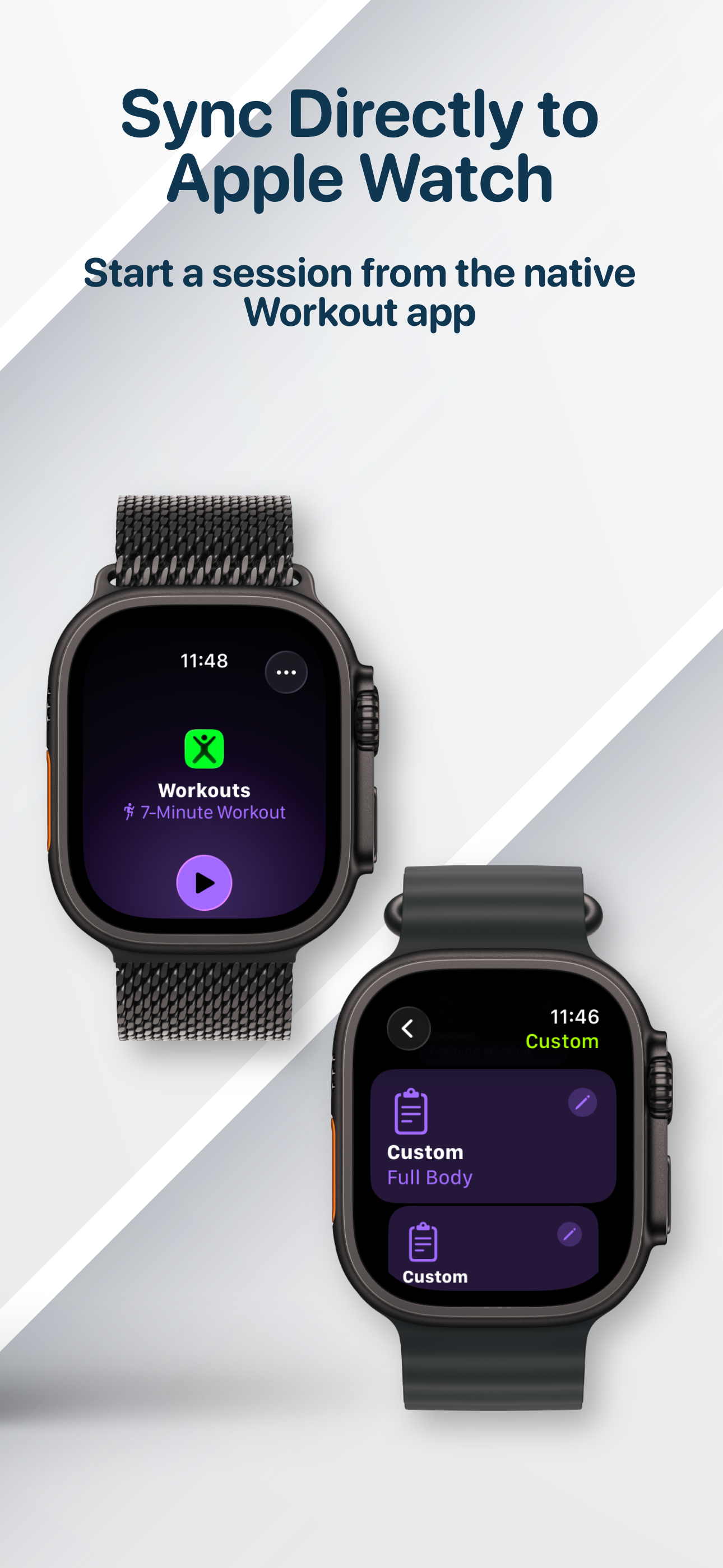 Custom Workouts: For Watch