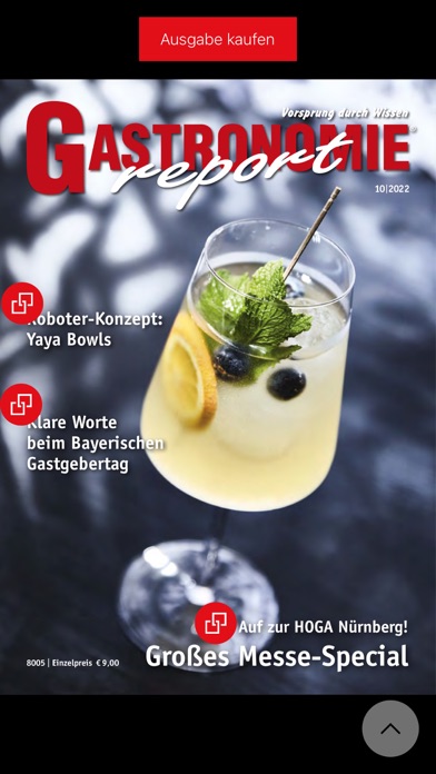 Gastronomie-Report Screenshot