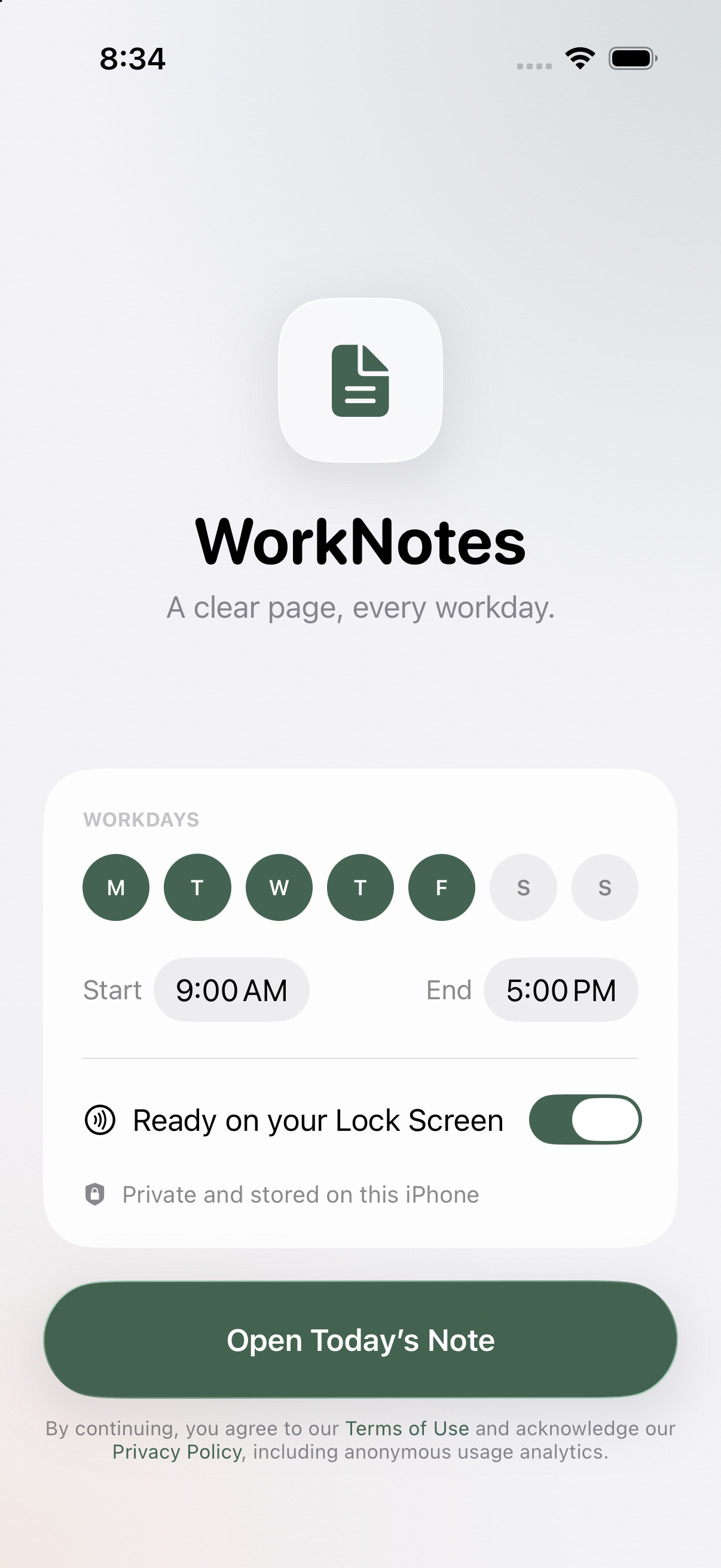 WorkNotes: Daily Notepad screenshot 3