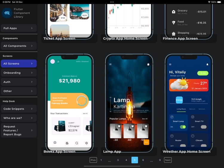 Flutter Component Library by Muhammad Zubair Alam