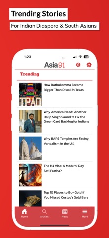 Asia91: Desi News USA iPhone screenshot 7